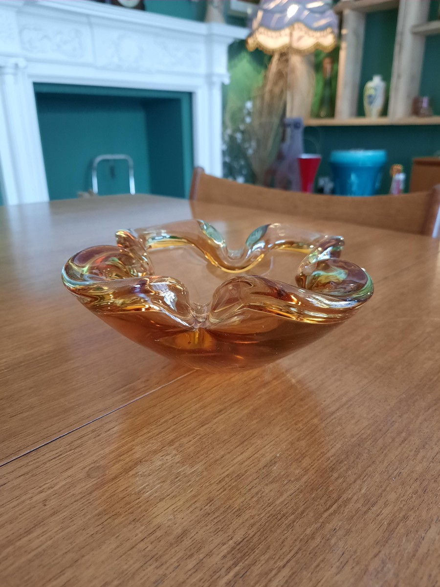 Italian Art Glass Bowl Circa 1970s