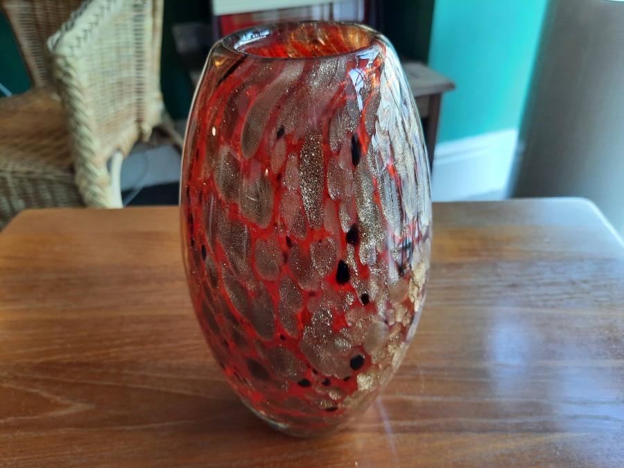 Murano Aventurine Vase Circa 1970s