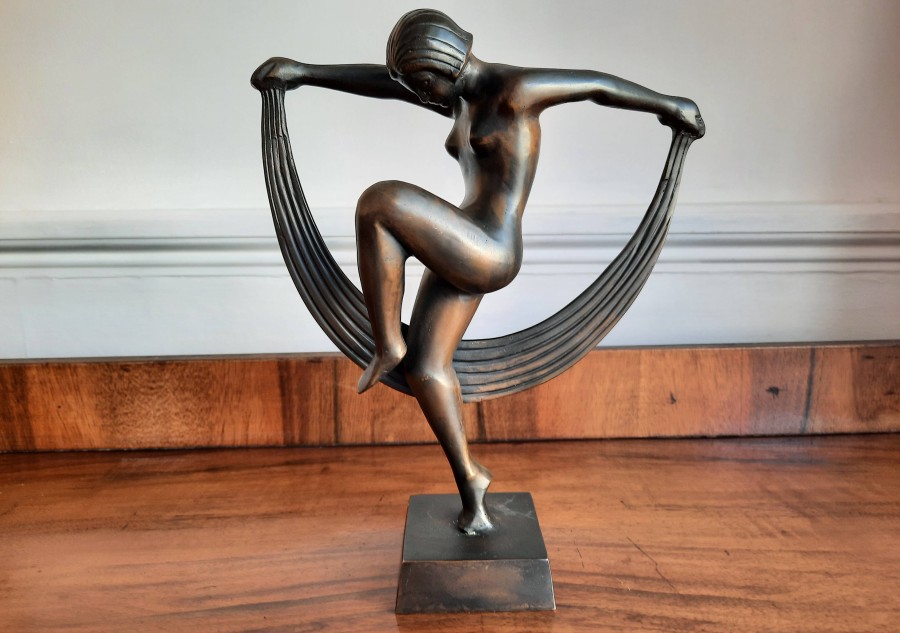 Art Deco Bronze Sculpture Of A Dancer