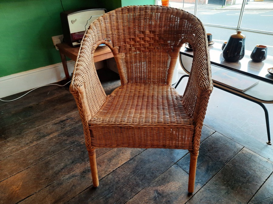 Wicker/Rattan Armchair Circa 1970s/80s