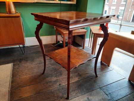 Edwardian Square Top Occasional Table Circa 1900s