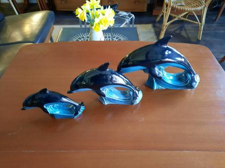 Poole Pottery Three Leaping Dolphins Circa 1980s